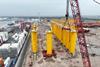 Mammoet transports transition pieces for French offshore wind farm