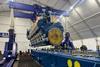 SIMI assembles engines using Enerpac gantry 1