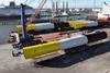 Initial foundations for offshore wind farm Thor arrive at Eemshaven port