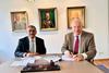 The contract was signed between Cdr Shantanu Bose, IN (Retd), Director (Shipbuilding), GRSE and Mr Thomas Rehder, Managing Director, Carsten Rehder Schiffsmakler und Reederei GmbH & Co. KG.