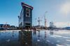 Wagenborg has completed the first of three lock gate moves in Emden, Germany, rolling the 2,500-tonne structure onto a pontoon Oct 2025