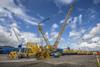 Liebherr STS crane arrives in Grangemouth