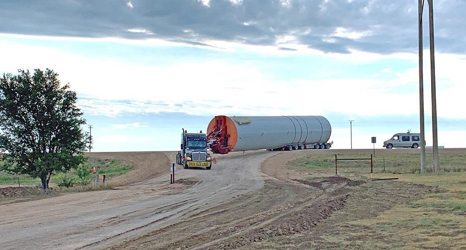 Wind components hauled to Texas | News