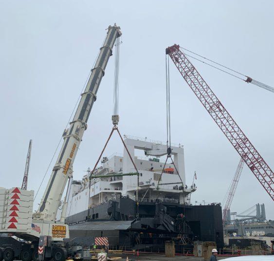 LGH provides rigging equipment for ramp repair | News | Heavy Lift ...