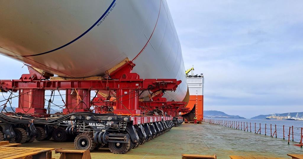 Mammoet moves massive monopiles around Spanish site | Heavy Lift ...