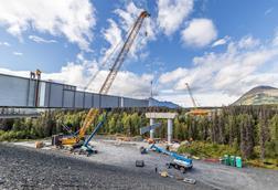 Liebherr duo close gap on Alaskan bridge replacement 1