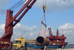 EXG delivers 72 large pipes from Southeast Asia to Bangladesh