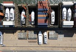 CMA CGM Abu Dhabi Yacht Lifting 2025 tight birds eye view 11 vessels