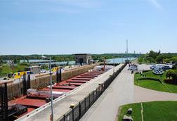 Lock 3 at the Welland Canal on the St Lawrence Seaway.