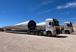 Laso transports components for wind farm in Zaragoza