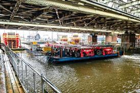 Mammoet.Major bridge replacement project at Amsterdam Centraal Station.3