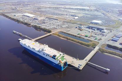 Jaxport The recently completed expansion of Berth 22 at JAXPORT’s Blount Island Marine Terminal allows the berth to accommodate larger vehicle ships.