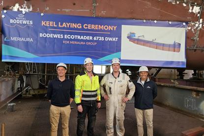 Meriaura keel laying ceremony May 2025