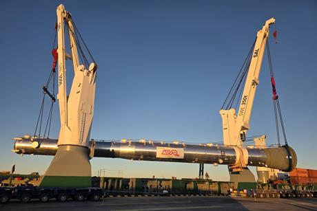 Altius ships deethaniser column from Brazil to Argentina