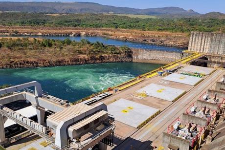 Jaguara hydropower plant, Rifaina, State of Sao Paulo