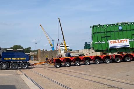 Collett handles pair of transformers at the port of Goole