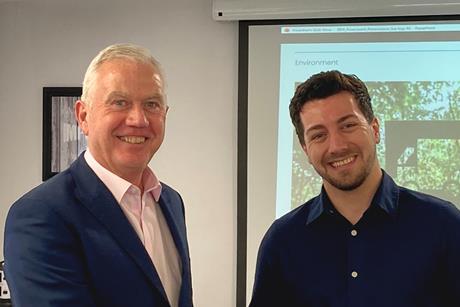 Sam Warren, right, is seen with Mike Jones, BIFA's policy advisor - sustainability & environment