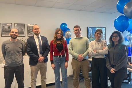 ACS Milan office launch team (Andy Summers second from left, Leonardo D'Alessandro third from right)