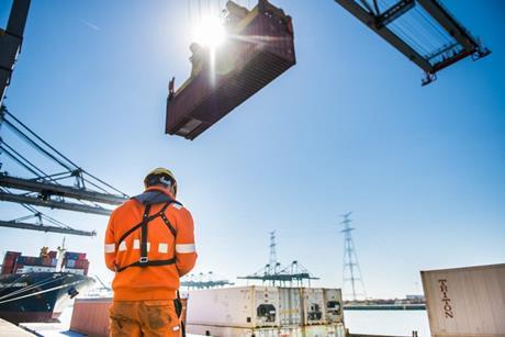 antwerp port stock image hlpfi heavy lift
