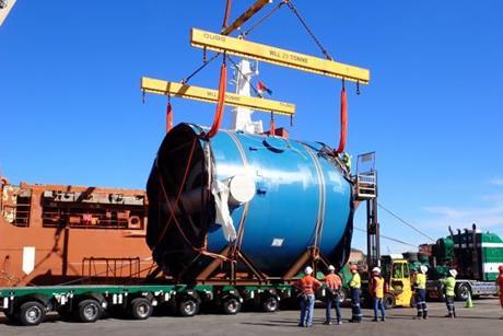 TSL Australia unloads a dozen oversized breakbulk units at Port Kembla