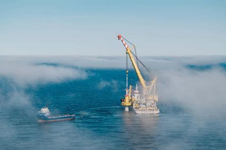 Thor_copyright RWE first foundation for Denmark’s largest offshore wind farm installed