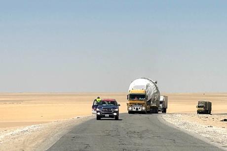 DAKO delivering gas turbine to Libya inland transport