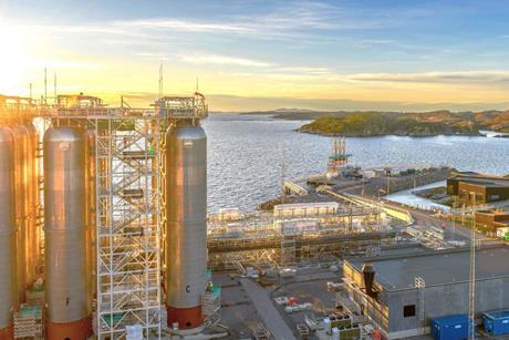 Storage tanks at the Northern Lights carbon capture and storage project in Norway