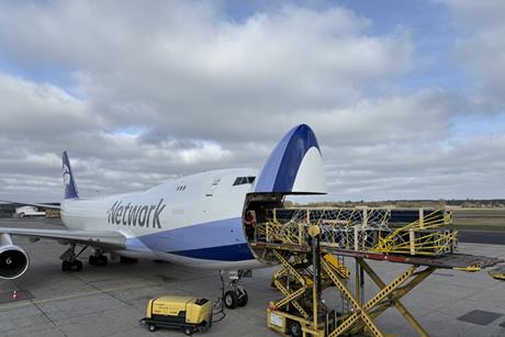 Scan Global B747F loaded at Bullind with 3d printer components