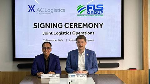 From left to right Erry Hardianto, AC Logistics and Torbjoern Larisch, FLS Group.