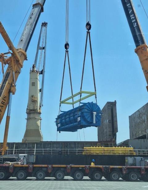Polaris Shipping Agencies handles gas turbine rotor in the Middle East