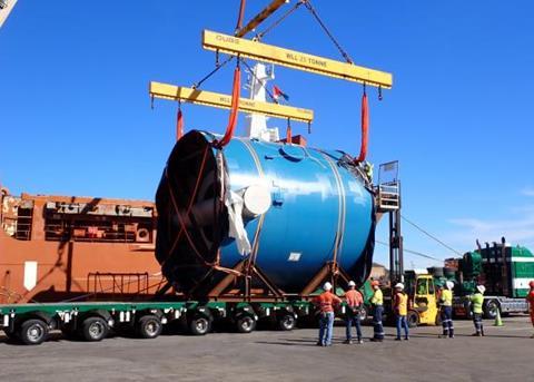 TSL Australia unloads a dozen oversized breakbulk units at Port Kembla