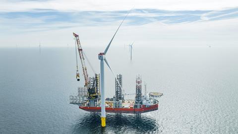 Cadeler-installing-Siemens-Gamesa-11MW-turbines-in-Holland,-2023