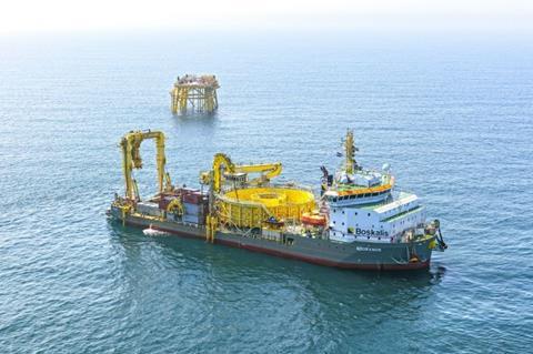 Boskalis connects cables and platforms for Dutch offshore windfarm