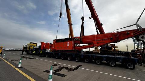 Protranser delivers railway crane