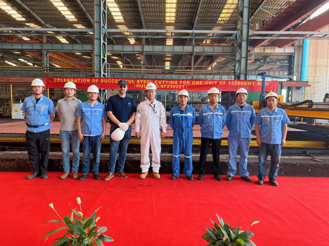 Steel cutting ceremony for first of four SMC vessels