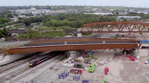 HS2 lays new 84-metre Aston Church Road bridge