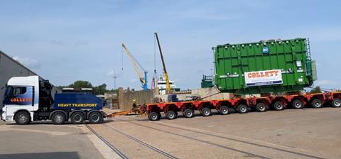 Collett handles pair of transformers at the port of Goole