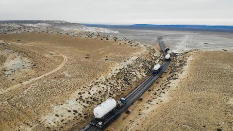 Sarens was commissioned by Kazakhstan Petrochemical Industries (KPI) to offload and transport 37 oversized tanks from KCOI port to the Karabatan integrated gas chemical complex.