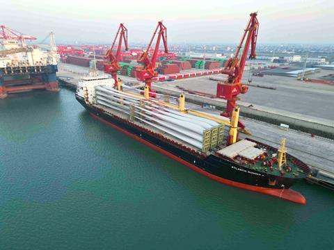 DAKO transports wind blades from China to Germany 1