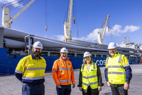 Golden Plains turbines arrive at GeelongPort