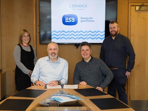 Lerwick Port Authority & ESB sign wind farm MoU