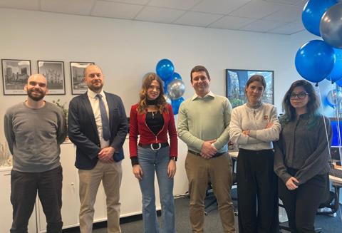 ACS Milan office launch team (Andy Summers second from left, Leonardo D'Alessandro third from right)