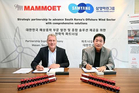 Mammoet and Samyang Marine Group sign strategic partnership