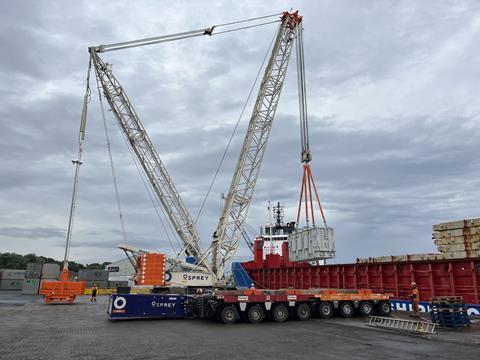 Osprey transports 160-tonne transformer at port of Blyth