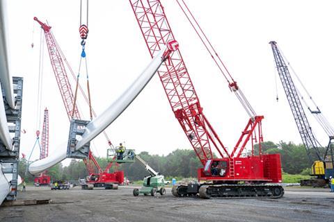 Manitowoc crawler cranes help boost wind energy expansion in Maine