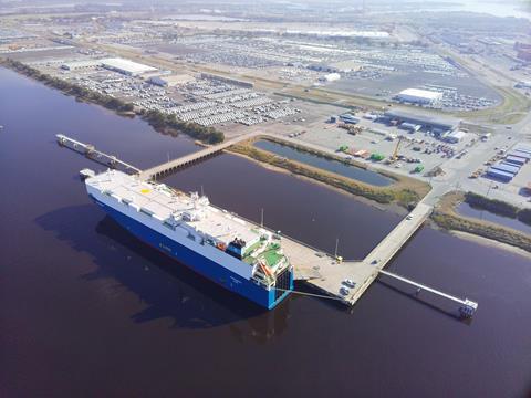 Jaxport The recently completed expansion of Berth 22 at JAXPORT’s Blount Island Marine Terminal allows the berth to accommodate larger vehicle ships.