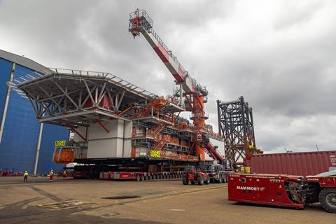 Mammoet supports load-out of equipment for N05-A platform in North Sea 1