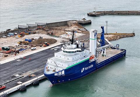 Port of Lowestoft welcomes first commercial vessel to its Eastern Energy Facility