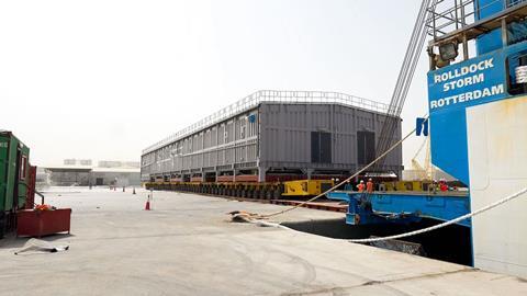 Deugro Loading operations for the 1,040-tonne substation at Hamriyah port in the UAE