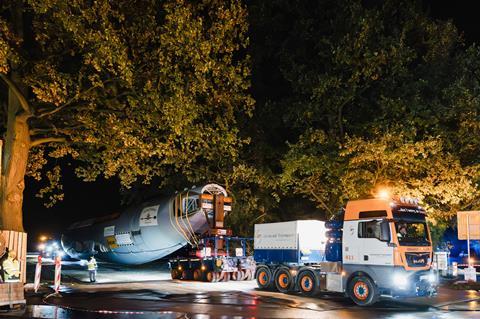 Gruber Logistics moves A310 through nature reserve